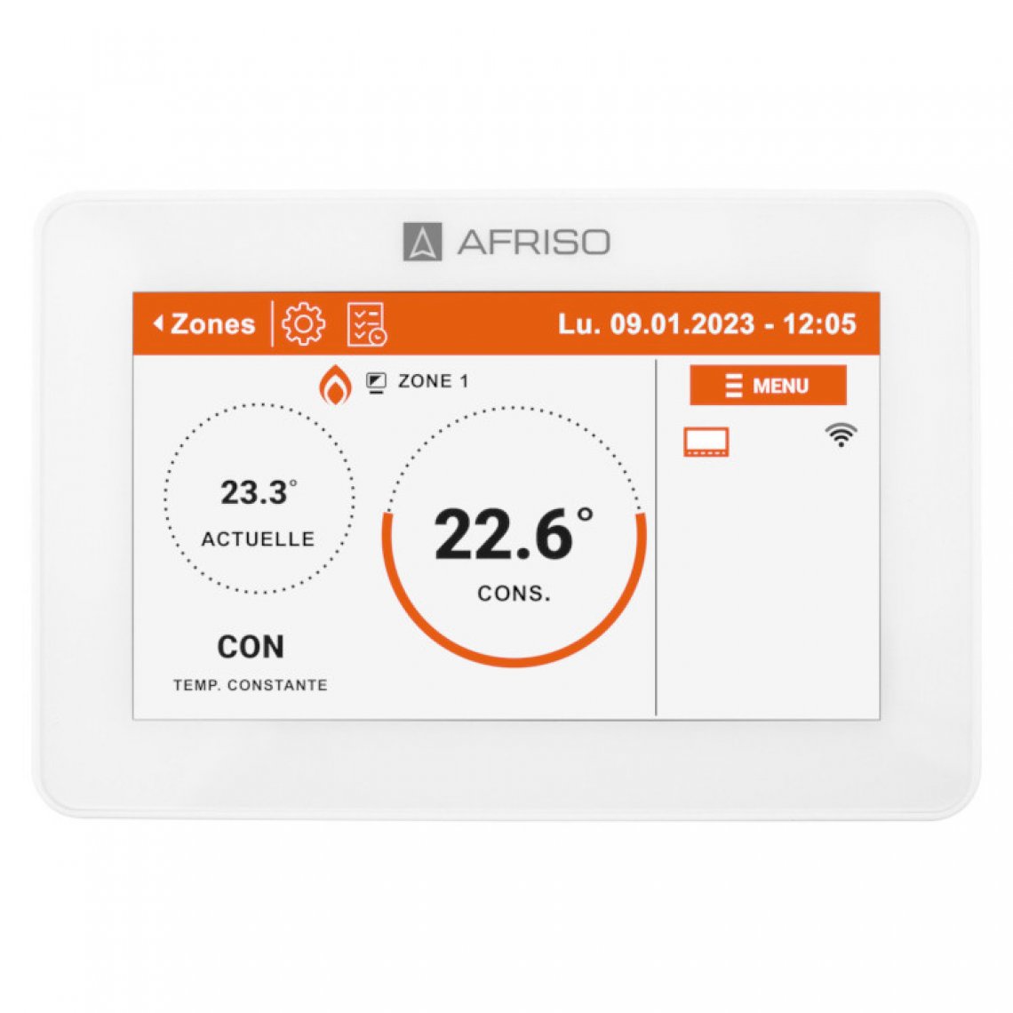 Panneau de commande CP10 radio FloorControl pour régulation plancher chauffant